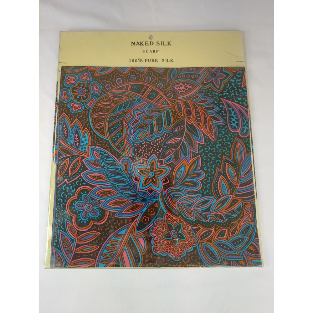 Naked Silk Y2K Deadstock Paisley Anthropologie 100% Silk Scarf